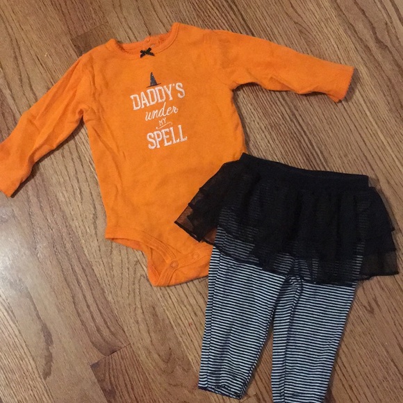 nwt-Carter/'s 2 piece Halloween Outfit-DADDY/'S UNDER MY SPELL-Tutu-Baby Girl-NB